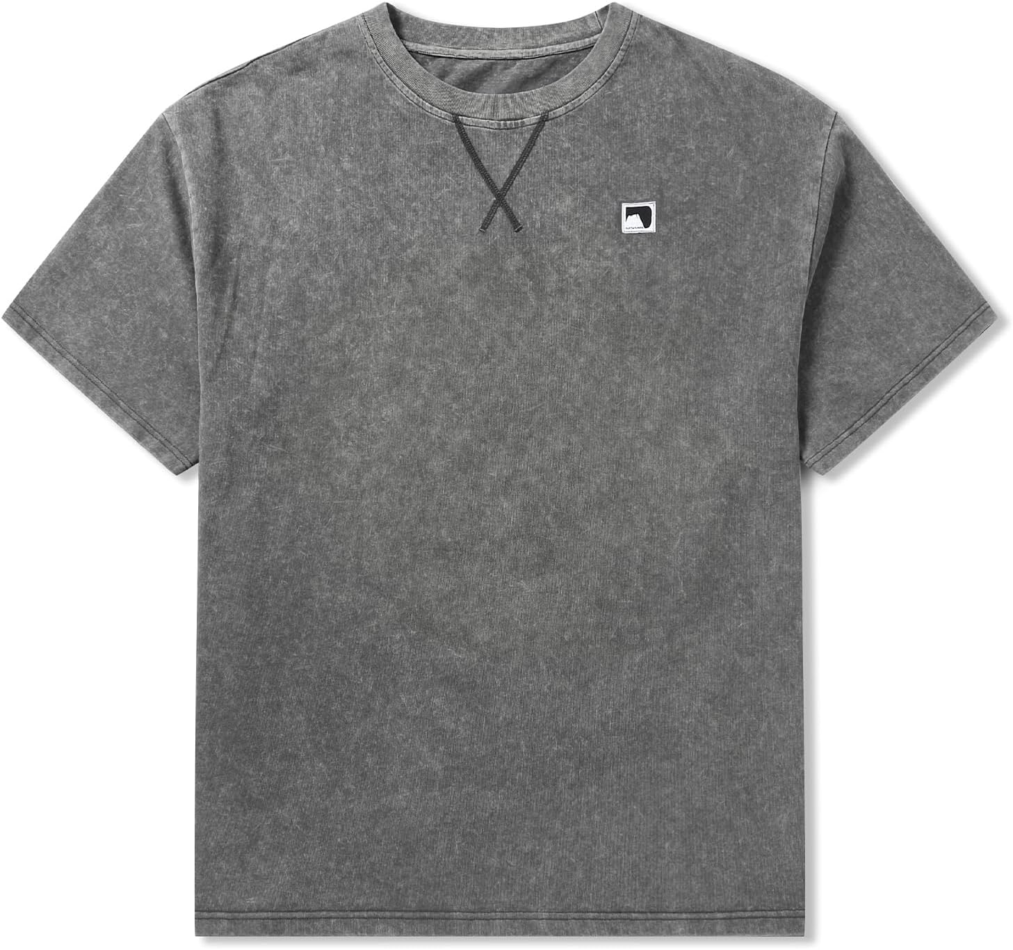 CHRONOLINE Men's Heavyweight T-Shirt Oversized Cotton Vintage Washed Tee Fall Winter Thick Crew Neck Short Sleeve Layered Top - Image 9