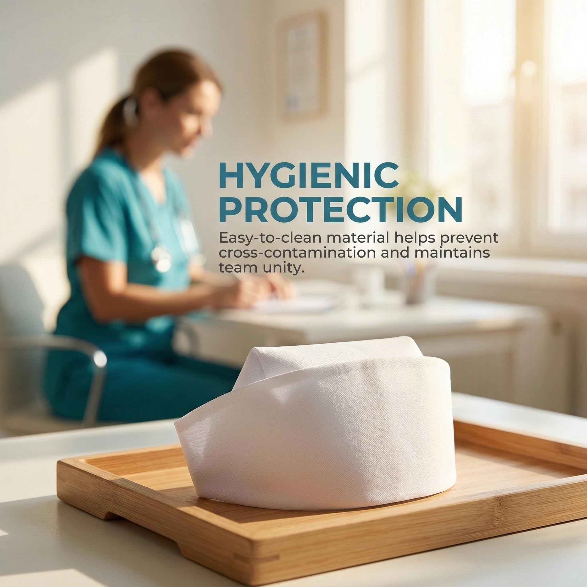 Tofficu 8 Piezas Gorro de Enfermera Blanco de Tela Cómodo y Fácil de Limpiar para Uso Diario y Ocasiones Profesionales Estilo Profesional de Salud para Mujeres