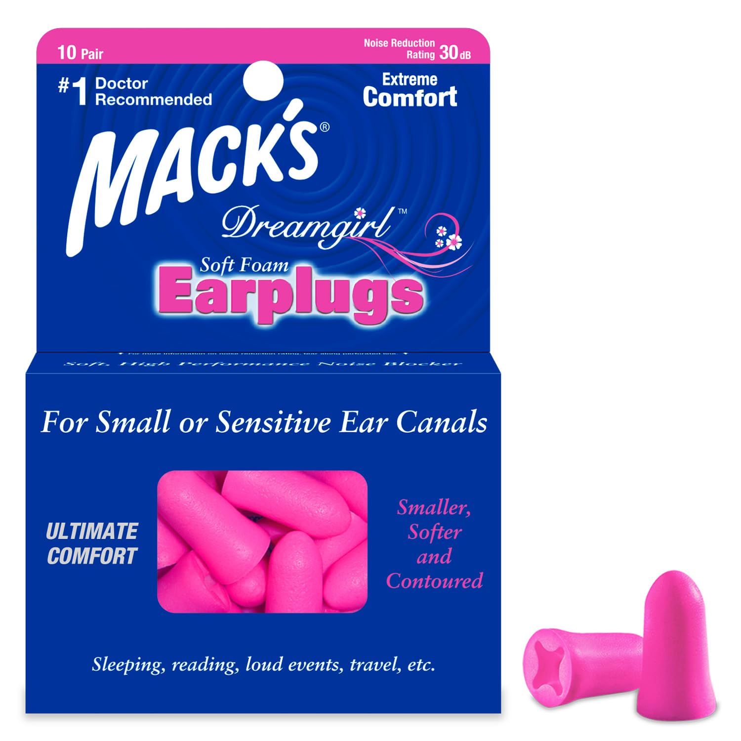 Dreamgirl Soft Foam Earplugs (10 Pairs)