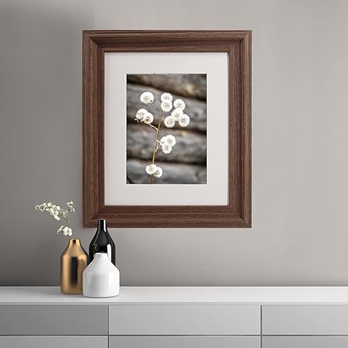Vista 32 de GraduationMall Marcos de fotos de madera de 4 x 6, vidrio real, marcos de fotos para pared o mesa, juego de 2 Roble