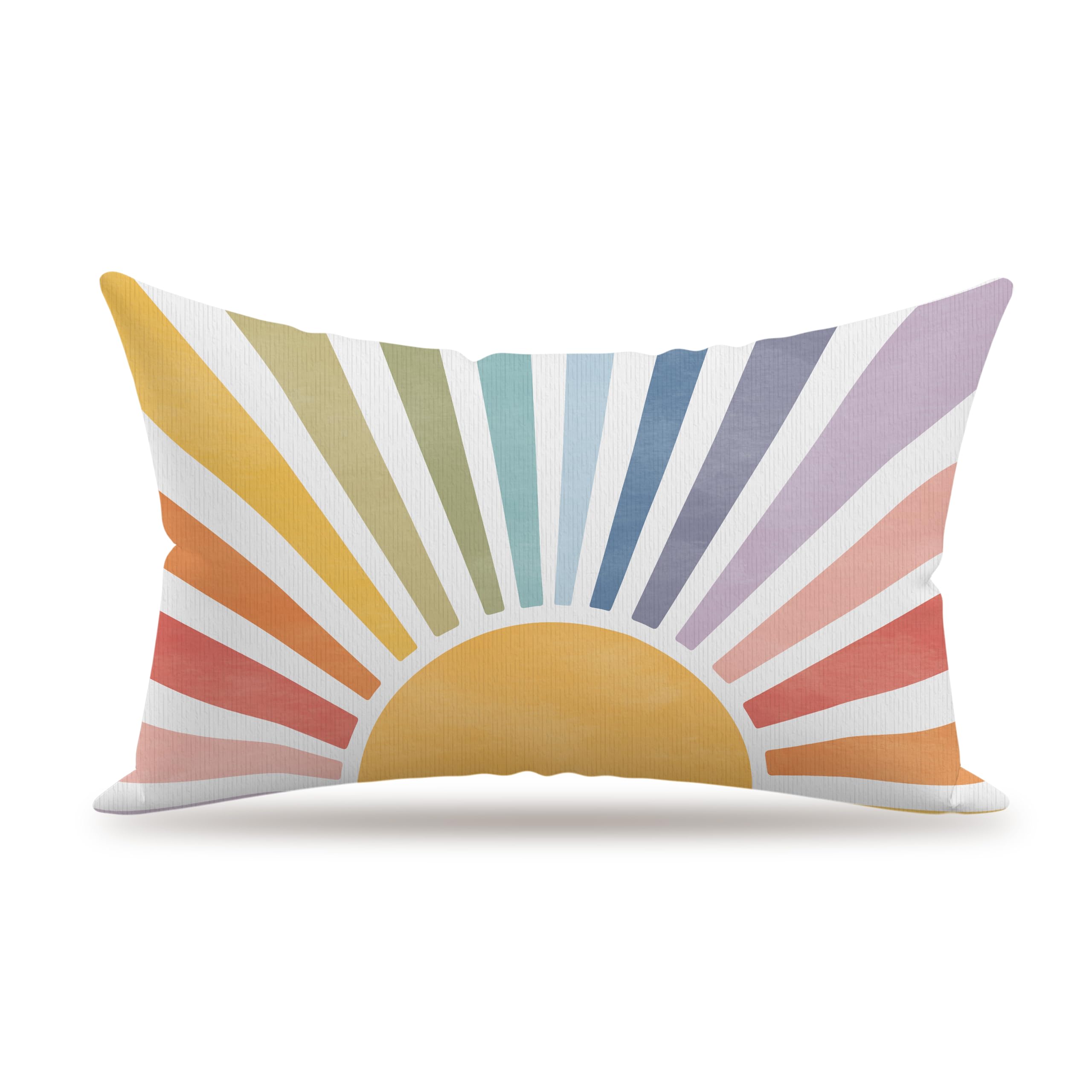 XUISWELL822 Boho Sun Sunshine 12x20 Pillow Cover Boho Sun Colorful Accent Decorative Throw Pillows Covers Home Room Decor