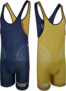 Exxact Sports Reversible Youth Wrestling Singlet For Boys, Premium Powerlifting Singlet, Kids Wrestling Singlets For Training