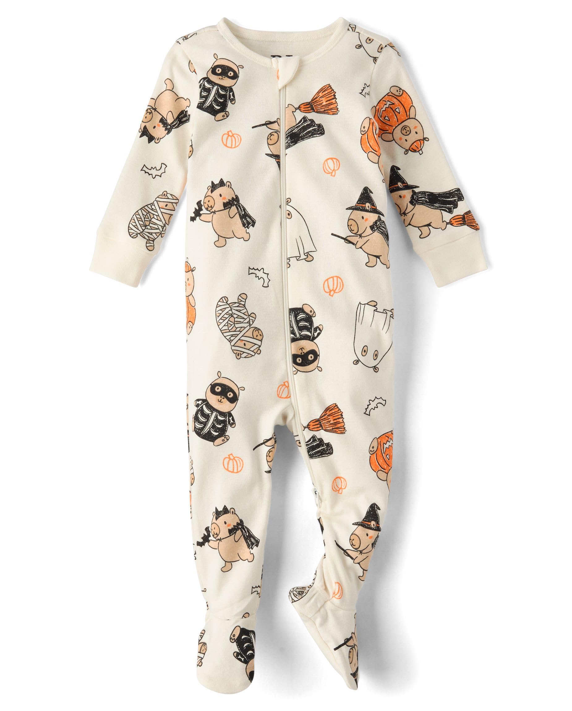 The Children's Place Baby and Kids' Sibling Matching Halloween and Holiday Pajama Sets, Cotton