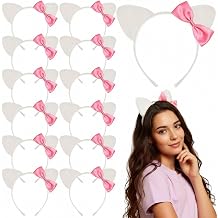 Knitgrip 12 Pcs Kitty Cat Ears Headbands Gift for Kitty Friends Birthday Party Favor Kitten DecorationPink,Classic