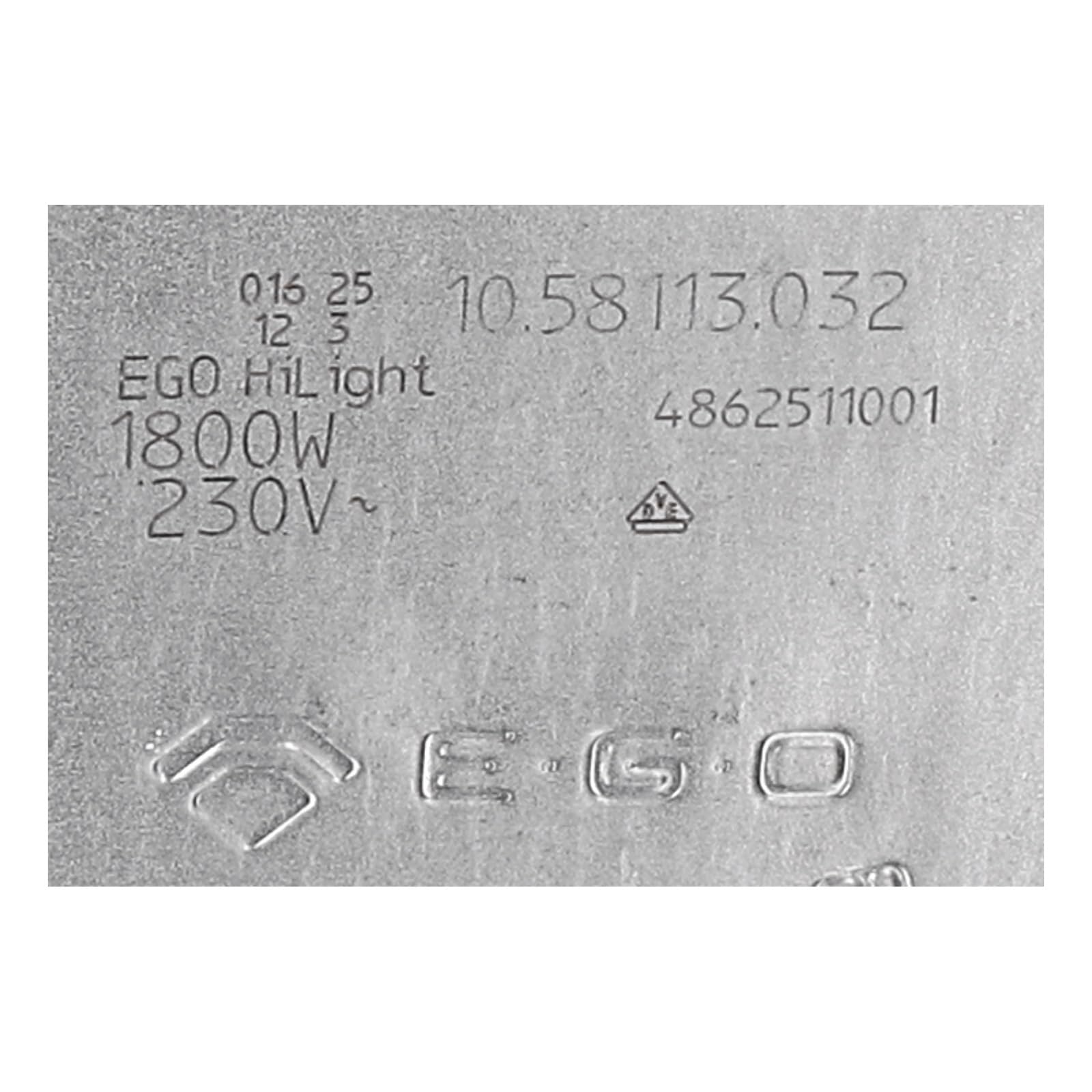 Strahlheizkörper Einkreis Glaskeramikkochfeld 1800W Ø 175mm Ego 1058113032 HiLight-Heizkörper mit Temperaturmelder passend Bosch Siemens 00647881 Constructa Balay Neff Kübbersbusch gb hss hsn