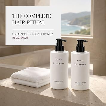Le Chemin - Shampoo & Conditioner Hair Care Set - Hotel Spa Amenities - Tangerine, Bergamot, Florence Orris, Violets, Cypress, Cedarwood - Shampoo & Conditioner - 10oz