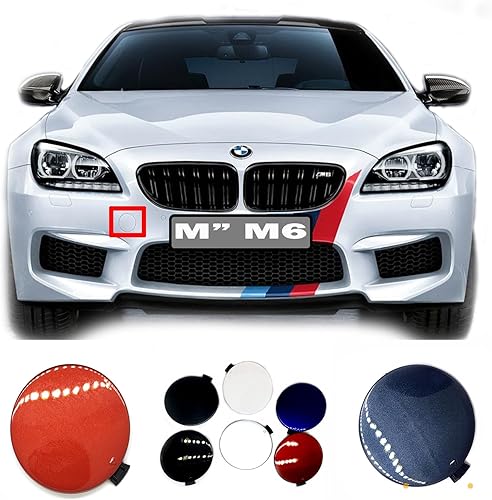 Cubierta de remolque delantera para BMW Serie M 12-18 compatible con M6 F06 Gran F12 Convertible F13 Coupé 2012 2013 2014 2015 2016 2017 2018 Gancho