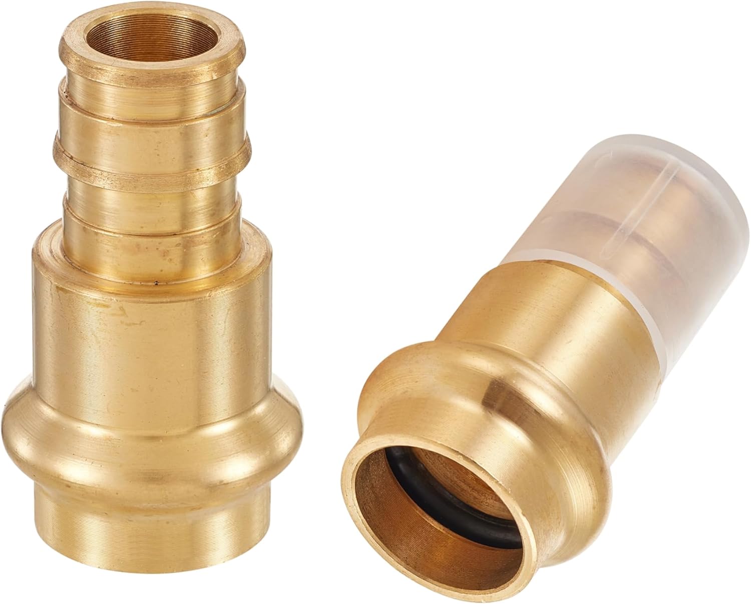 (Pack of 10) EFIELD 3/4" Copper Press X 3/4" PEX Crimp Coupling Brass Adapter For Copper and Pex Pipe Connection, Full Port,(PEX1807346)