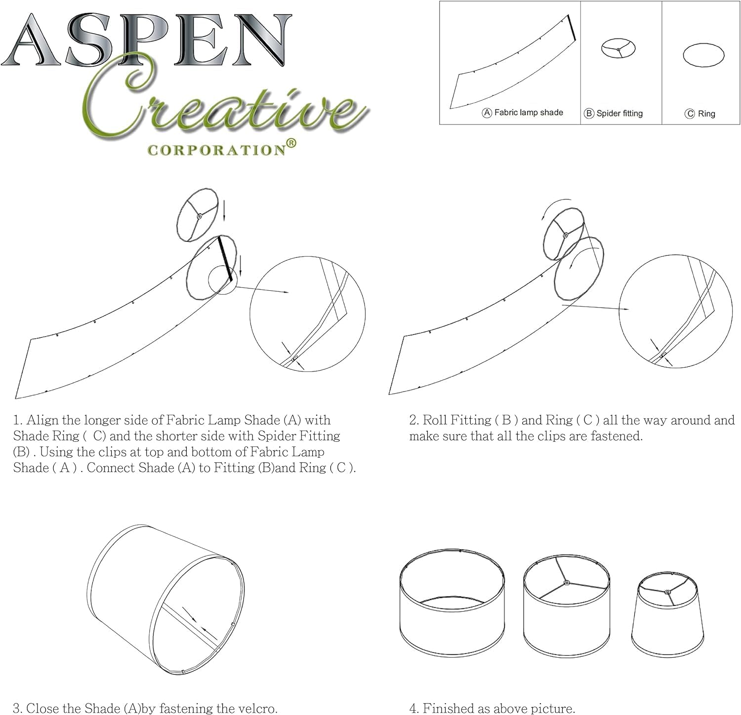 Aspen Creative 38030-2, Hardback Empire Transitional Collapsible Spider Lamp Shade in Oatmeal Linen Fabric, 13"Top x 15"Bottom x 10"Slant, Set of 2