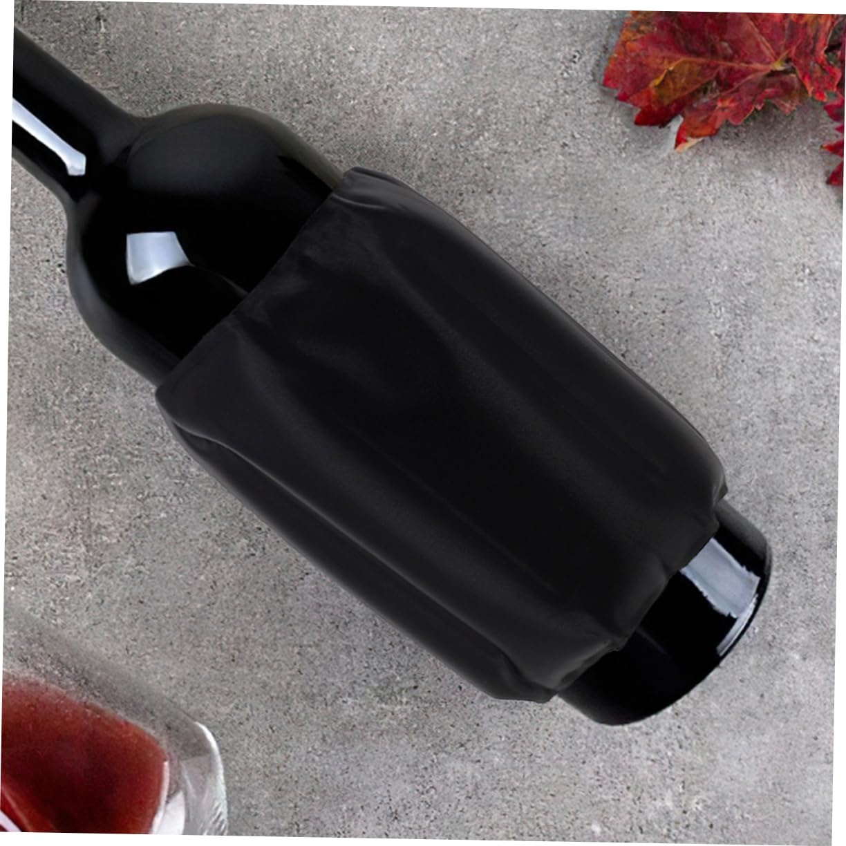 BRIGHTFUFU 2pcs Polyester Cloth Cooler Black Wine Bottle Cooler Wine Coolers for Wine Bottles Gel Wine Cooler Sleeve