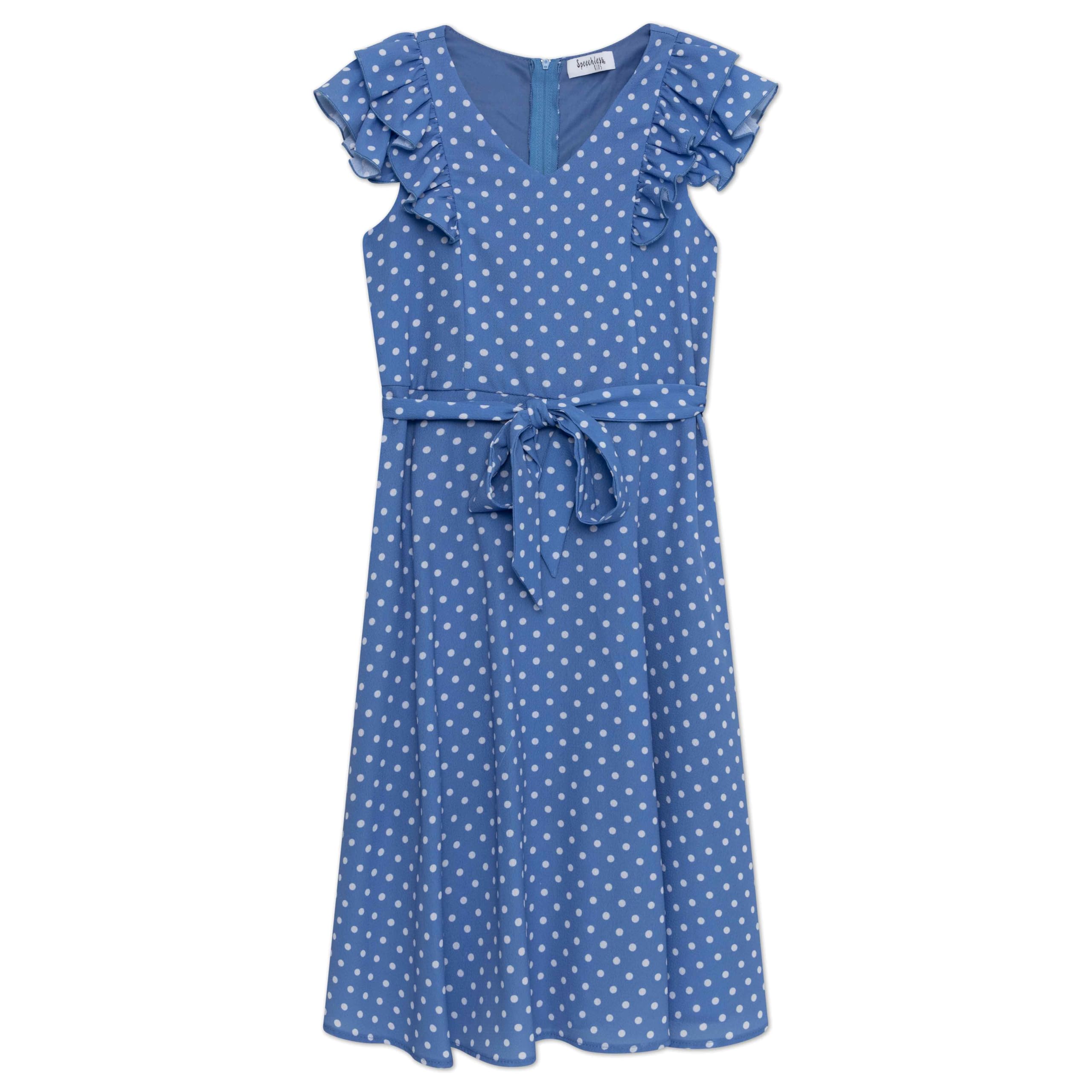 Speechless Girls' Polka Dot Crepe Dress