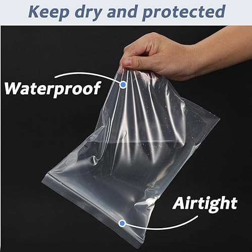 Miniatura 5 de Foopama 20 PCS Bolsas de Plástico con Cierre Zip de Polietileno Transparente Grandes de 18" x 23" Gruesas de 4 Mil, Bolsas con Cierre Recerrable