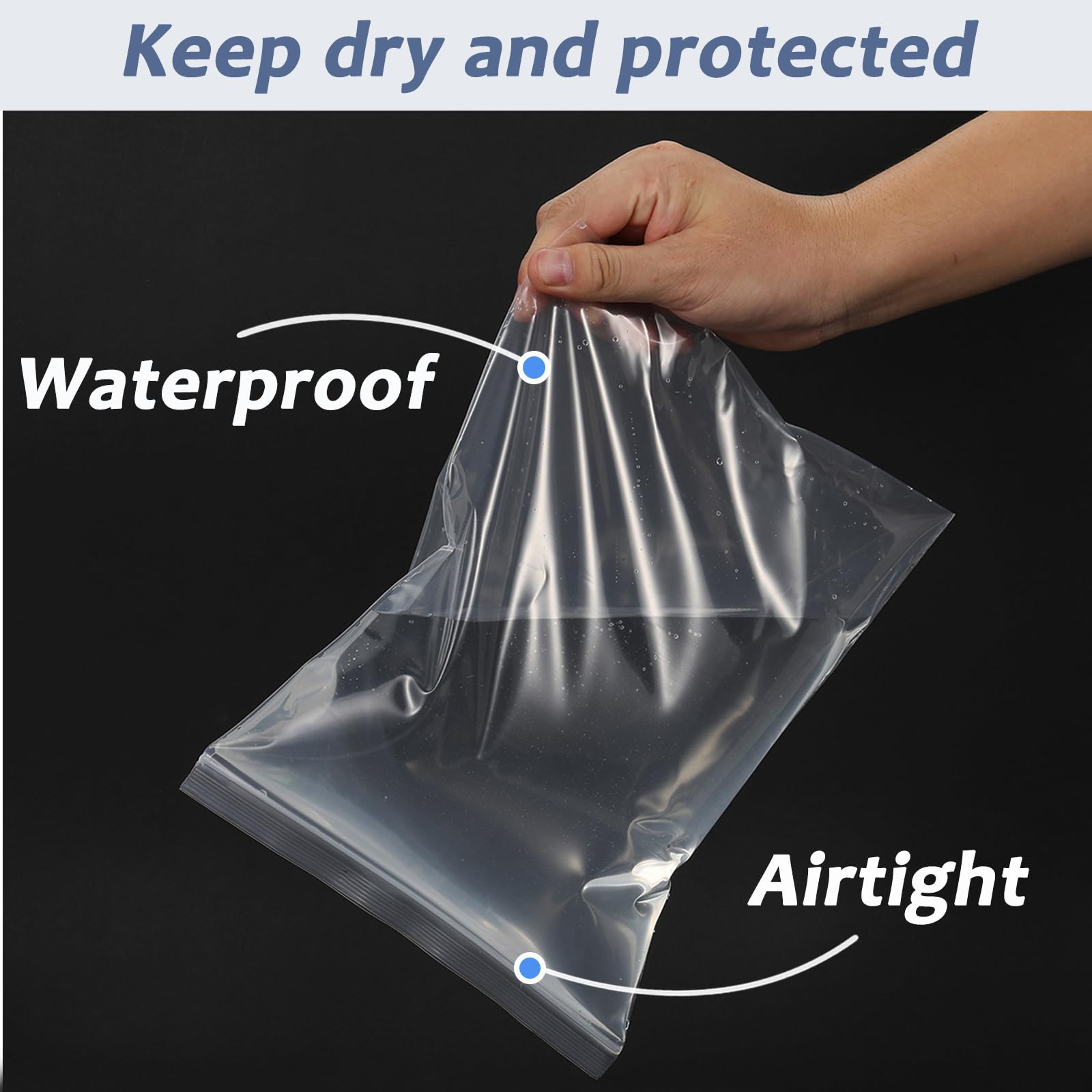 Bolsas De Plástico Transparent Con Cierre De Cremallera, Bolsas De