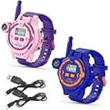Rechargeable Walkie Talkie for Kids Two-Way Radio Walky Talky with Flashlight Children Outdoor Game Interphone Toy Game and Gifts for Boy and Girl Age 3 to 13 Years Old