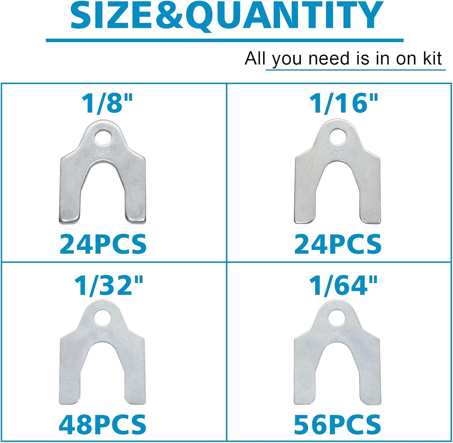 2 Sets Auto Alignment Body Shims, 40 PCS Auto Body Fender Alignment Shim Assortment Kit