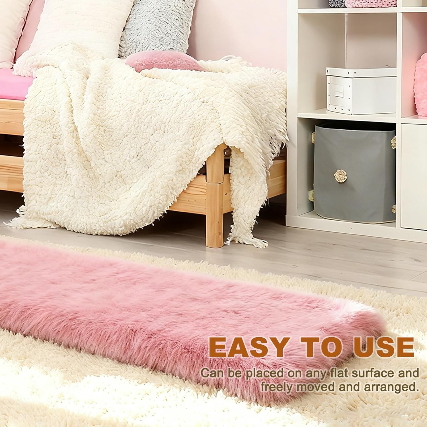 uxcell 3Pcs Dollhouse Miniature Carpet, 1:12 Fluffy Doll House Rugs Prop Small House Accessories for Doll House Furniture Decor Play, Blue Oval - Image 4