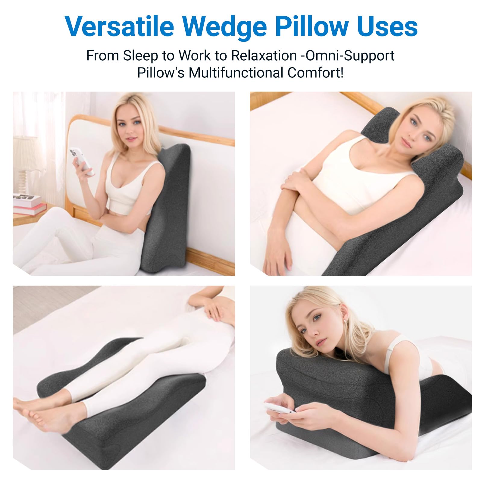 Almohada para Piernas Cojin para Piernas Terapéutico,Almohada Piernas Dormir,Cojín Ergonómico para Venas Dolor de Espalda, Rodillas, Post-Operatorio, Piernas Pesadas