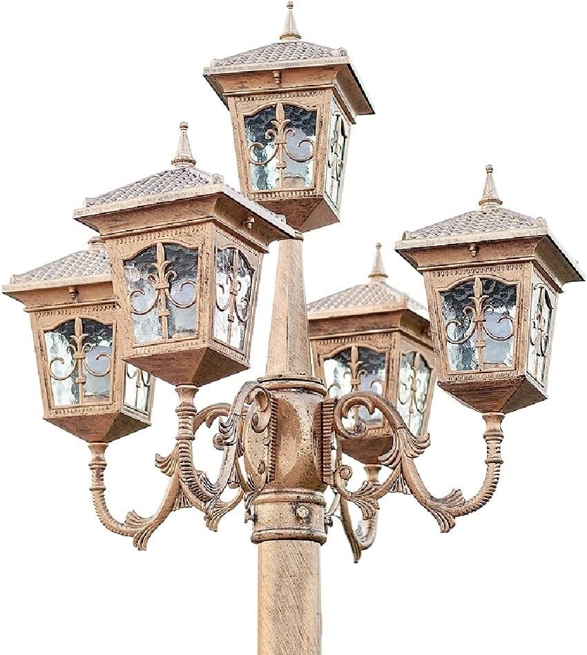 Lámpara de Poste Exterior Vintage de Aluminio y Vidrio 200 cm miniatura 1