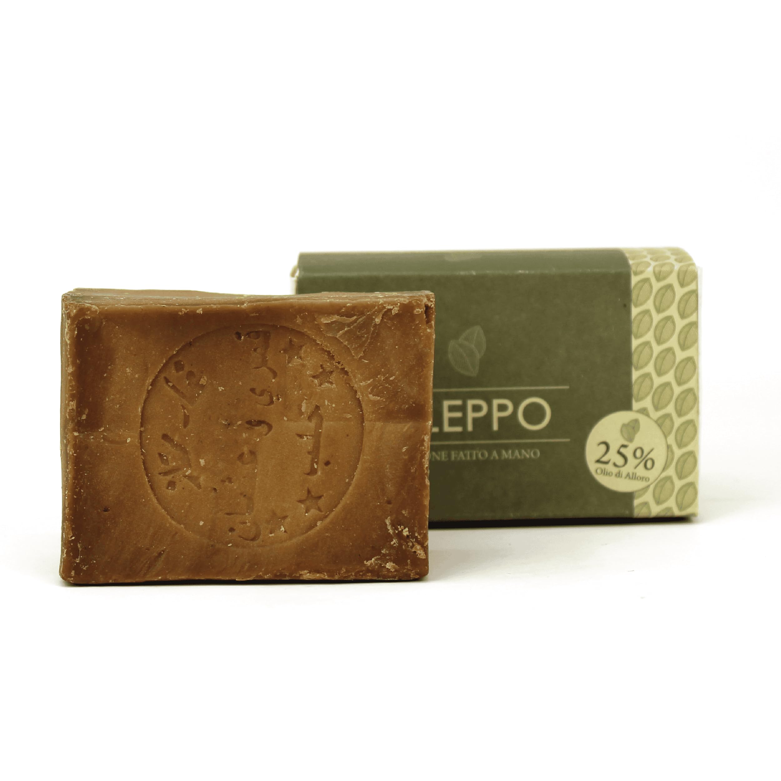 Lynpha Vitale - Sapone di Aleppo Originale 25% Olio di Alloro, 200 g - Purificante e Riequilibrante per Pelli a Tendenza Grassa (1 Pezzo)