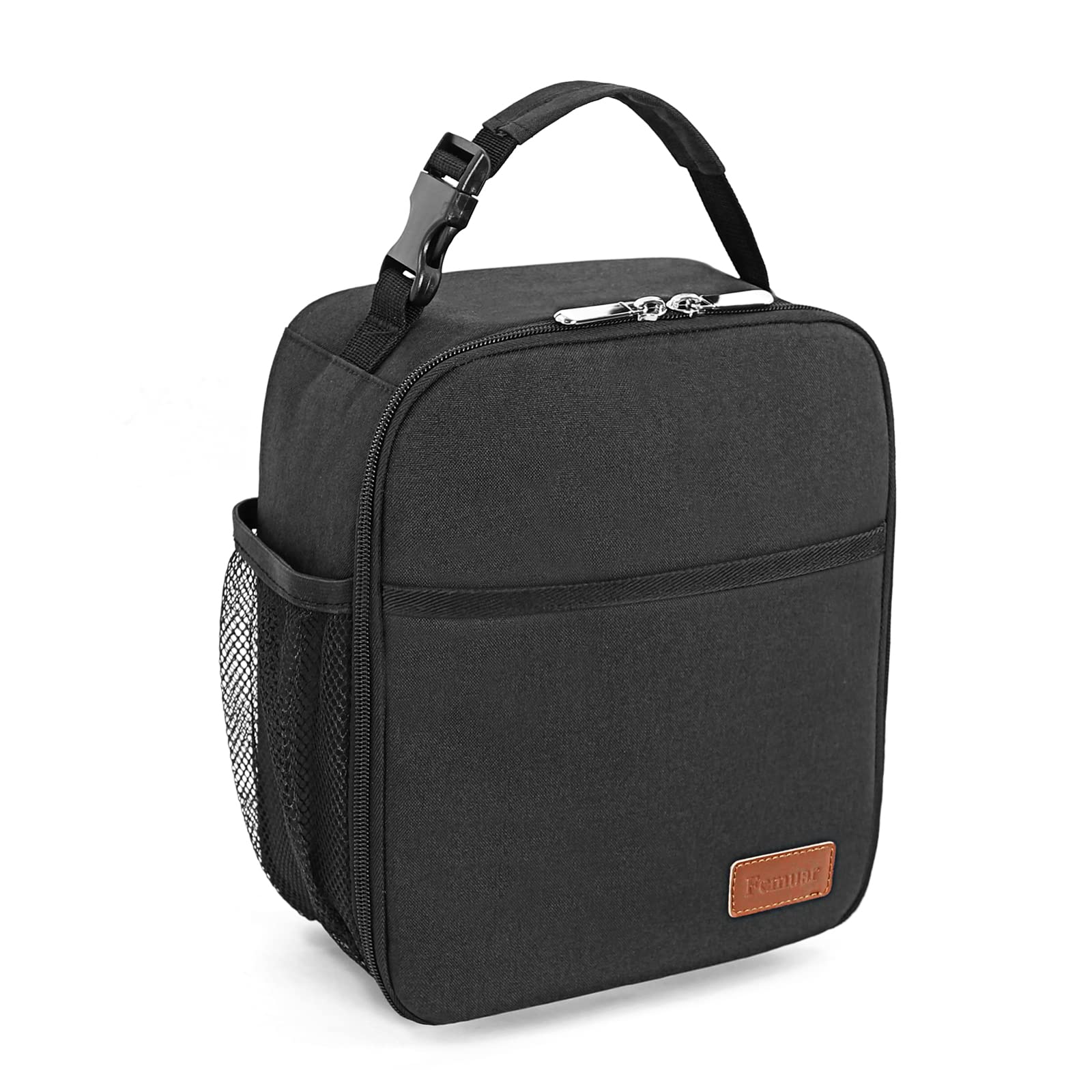 FemuarLunch Box for Men Women Adults, Small Lunchbox for Work School Picnic - Reusable Lunch bag Portable Lunch tote, Black