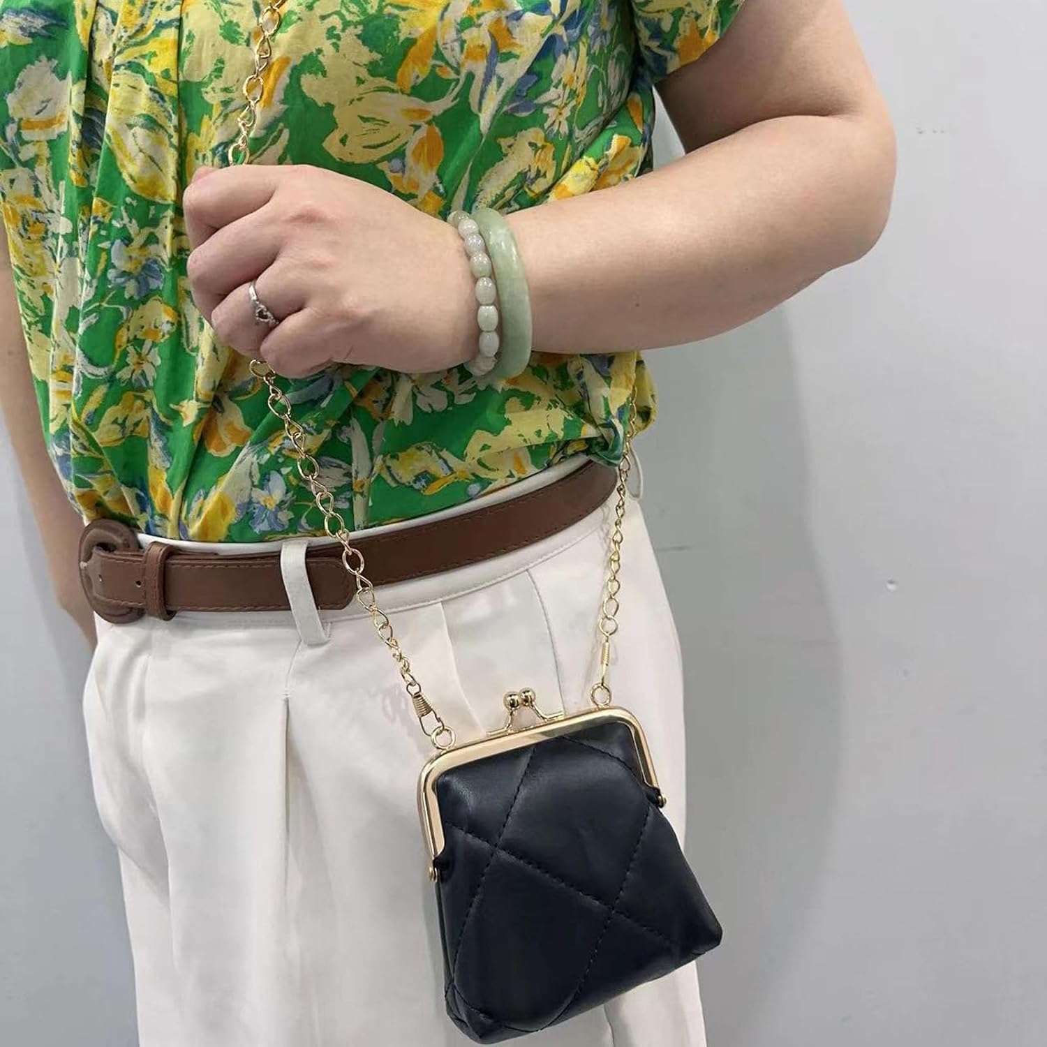 1Pcs Women Kiss Lock Purses and Handbags Vintage Purses Wallet Crossbody Bag Handbag - Image 5