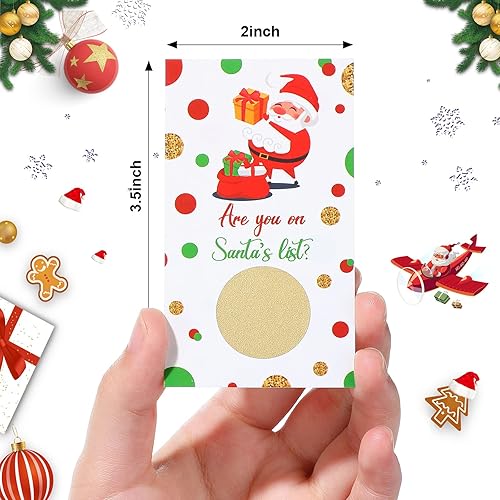 Miniatura 2 de 50 tarjetas para raspar para fiestas de Navidad, juegos de rifas festivas de Papá Noel, boletos de premios, Navidad, invierno, vacaciones, negocios,