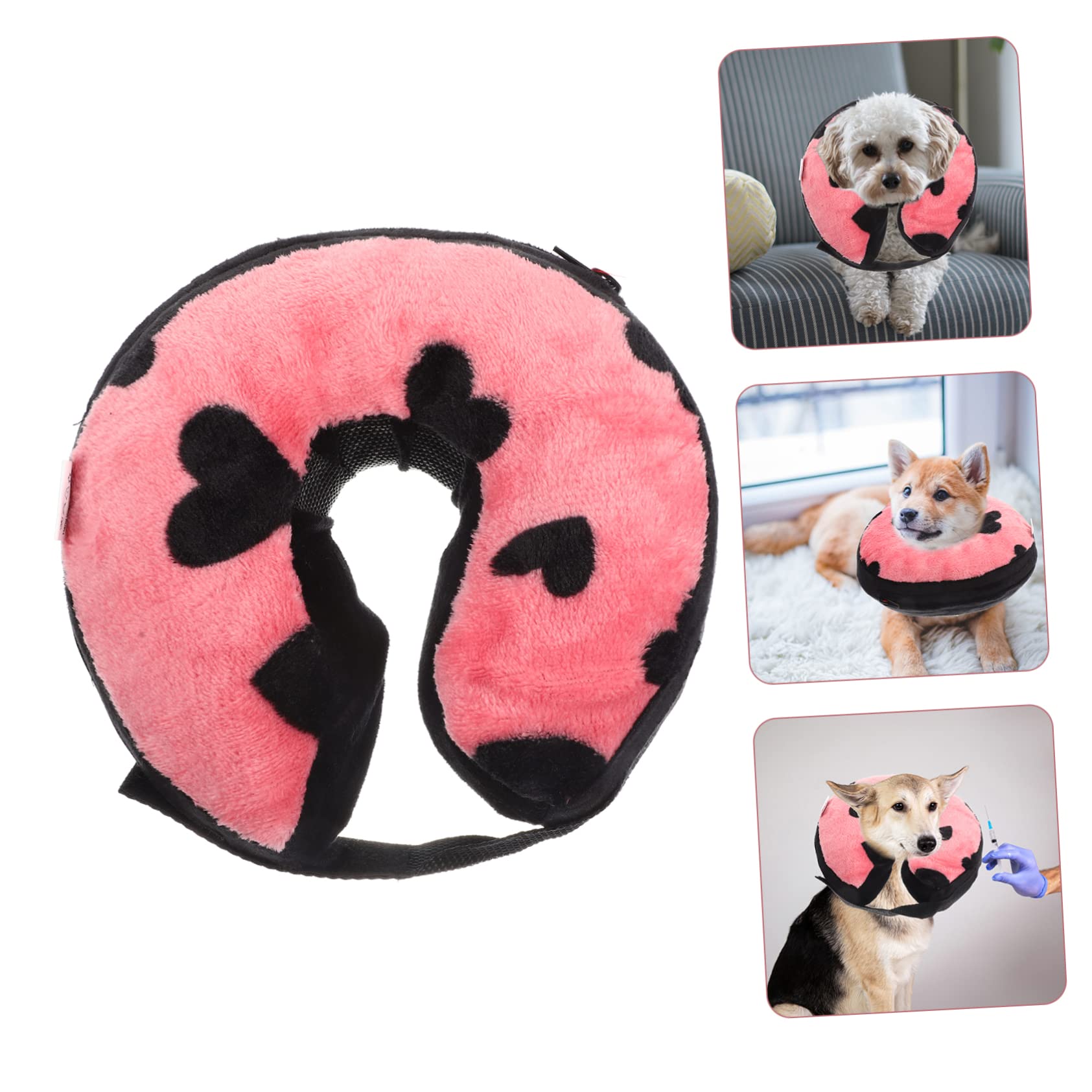 Didiseaon 4 Uds Collar Elizabeth Collar De Perro De Recuperación Collar Inflable para Mascotas Cono De Donut para Perros Después De La Cirugía Conos De Gato para Perros Después De La