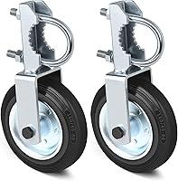 Vista 1 de Mofeez Rueda de puerta para puerta batiente de metal con marcos de puerta de 1-5/8 pulgadas a 2 pulgadas, rueda de soporte de puerta para valla