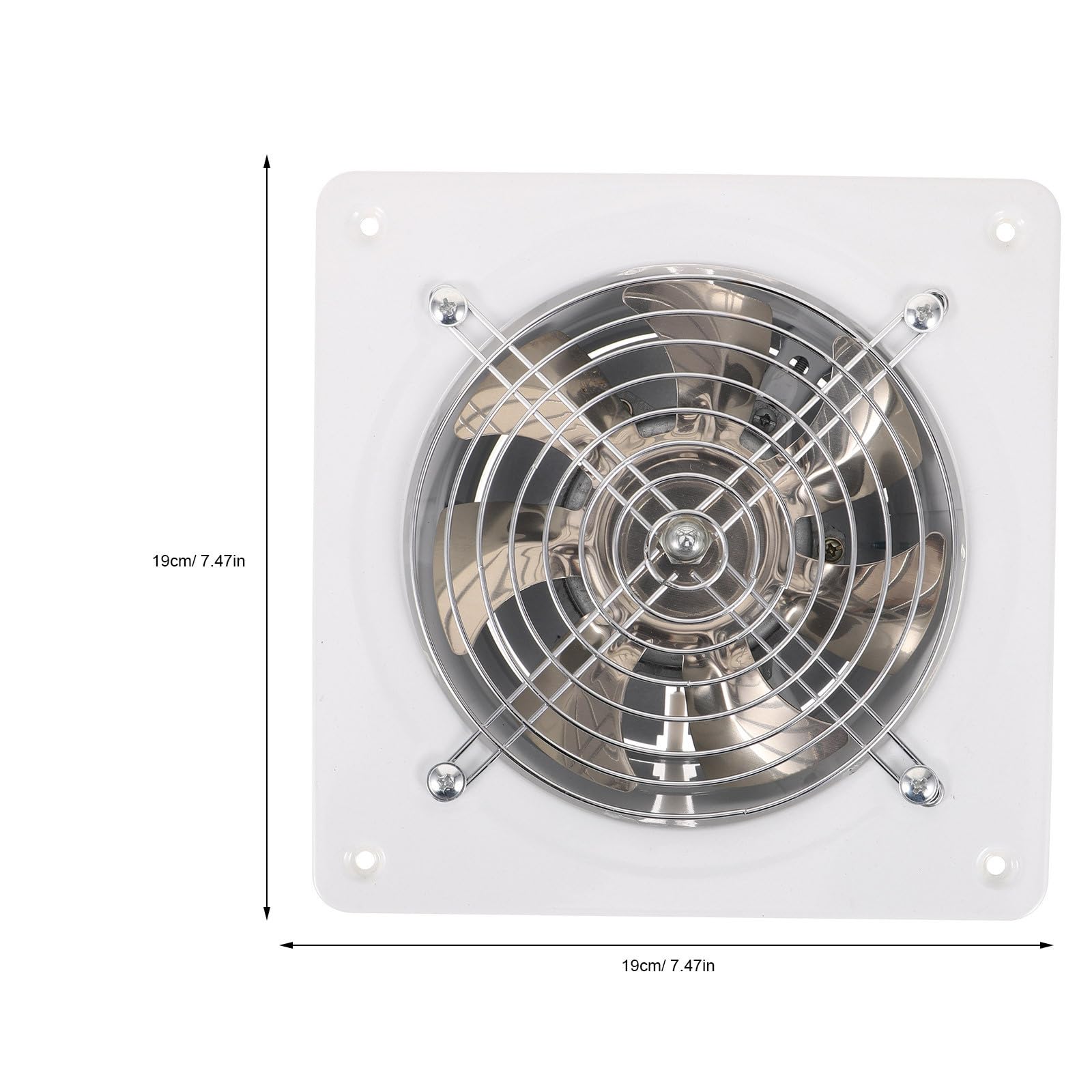 YARNOW Ventilador Extractor de Aire 6 Pulgadas Acero Inoxidable Blanco