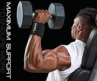 Vista 4 de Hustle Athletics Wrist Wraps for Weightlifting - 18" & 12" Premium Wrist Support Weight Lifting Wraps to Lift Heavier & Train Harder - Heavy Duty