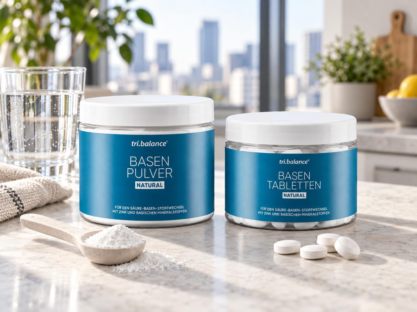 tri.balance Basenpulver NATURAL + Basentabletten NATURAL | 2er Bundle