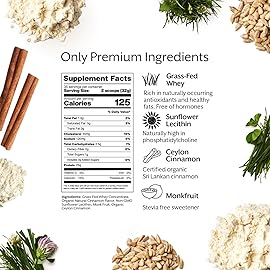 ProMix Nutrition Whey Protein Powder, Cinnamon Swirl - 5lb Bulk - Grass-Fed & 100% All Natural - Gluten-Free & Keto-Friendly