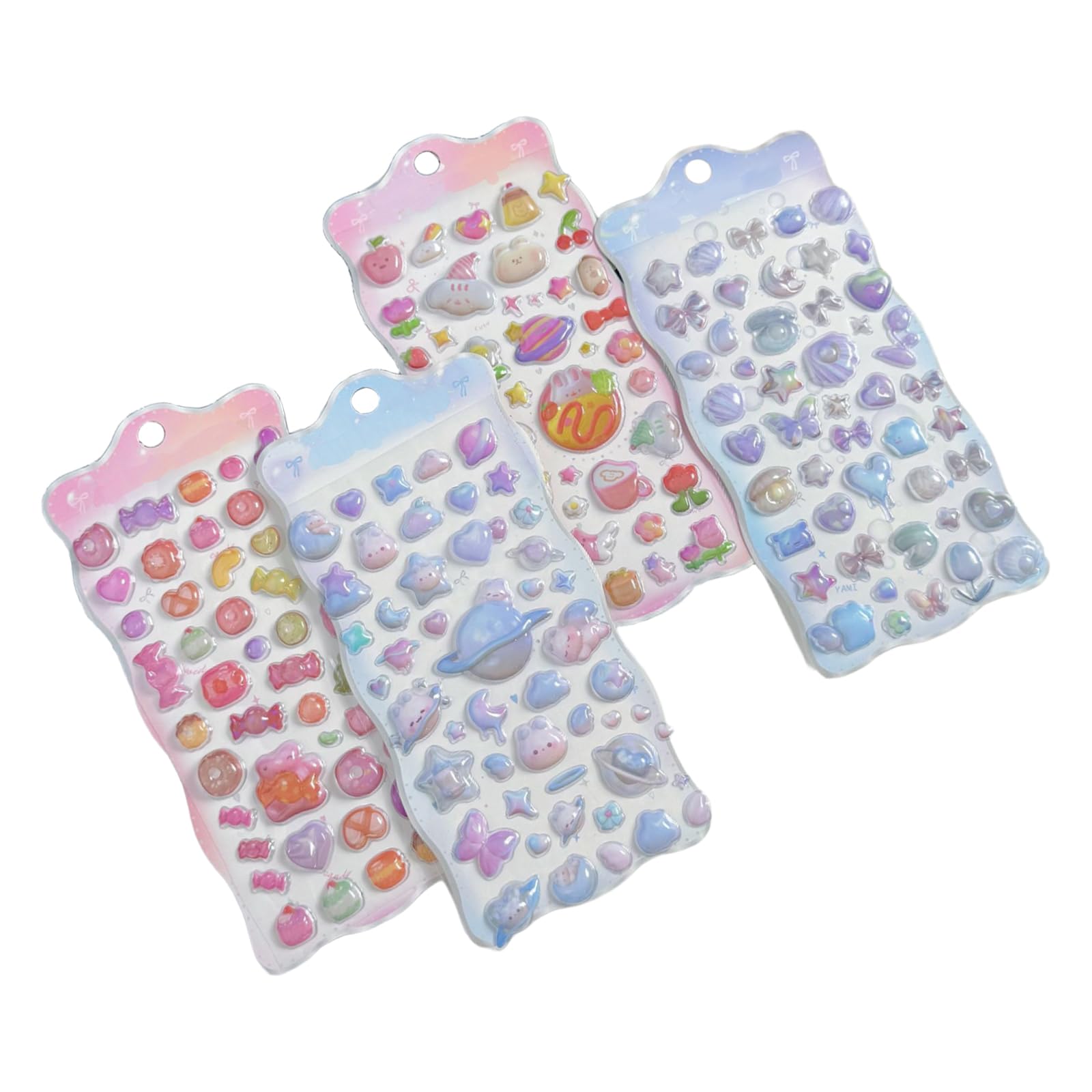 Cartoon Bubble Decal Resin Decorative Sticker Minis Puffer Sticker Embossed Stickers for Scrapbooking Reward Phone Resin Decorative