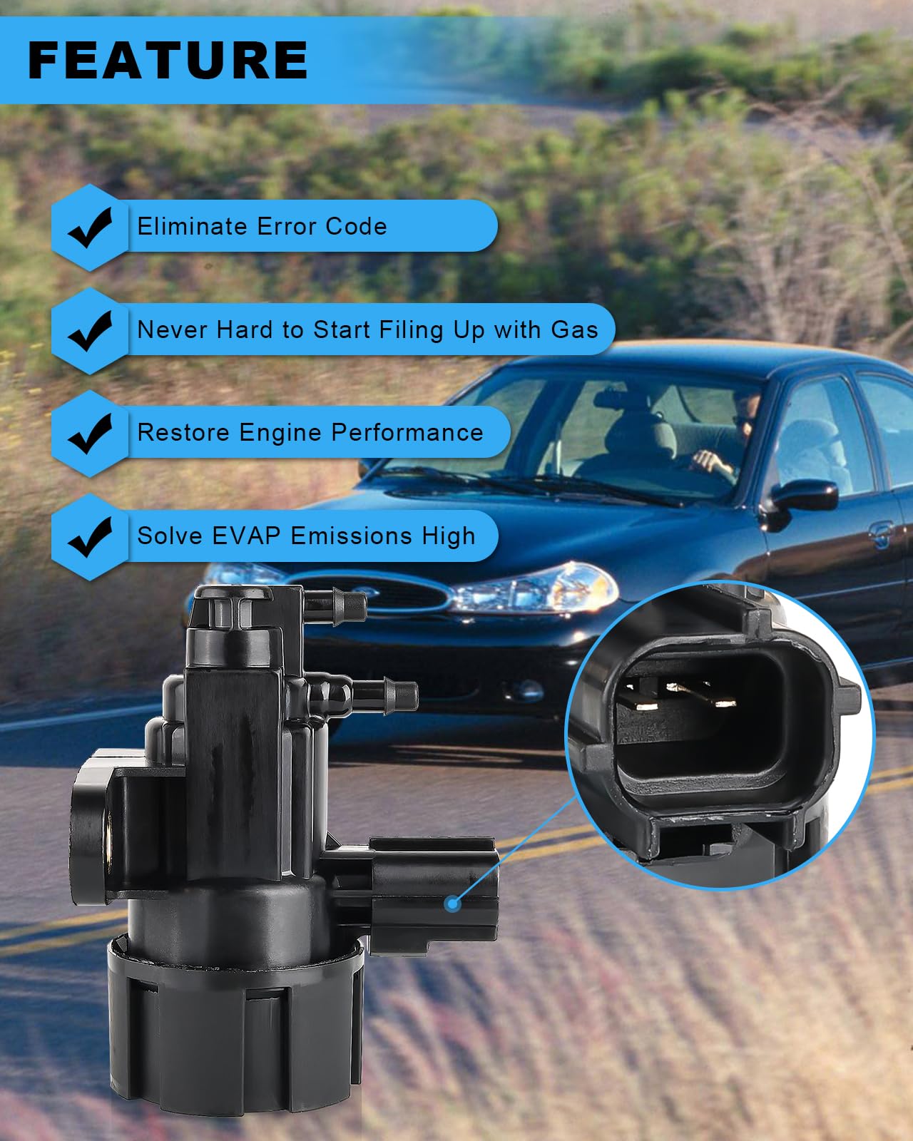 Válvula Solenoide EGR VS63 - Compatível Com Ford F150, Escape, Expedition - CARMOCAR