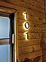 FLSEPAMB Solar Address Sign Lighted Solar House Numbers for Outside Address Plaques for House Address Sign Numbers for House, Yard, Garden, Waterproof FLSEPAMB Solar Address Sign Lighted Solar House Numbers for Outside Address Plaques for House Address Sign Numbers for House, Yard, Garden, Waterproof