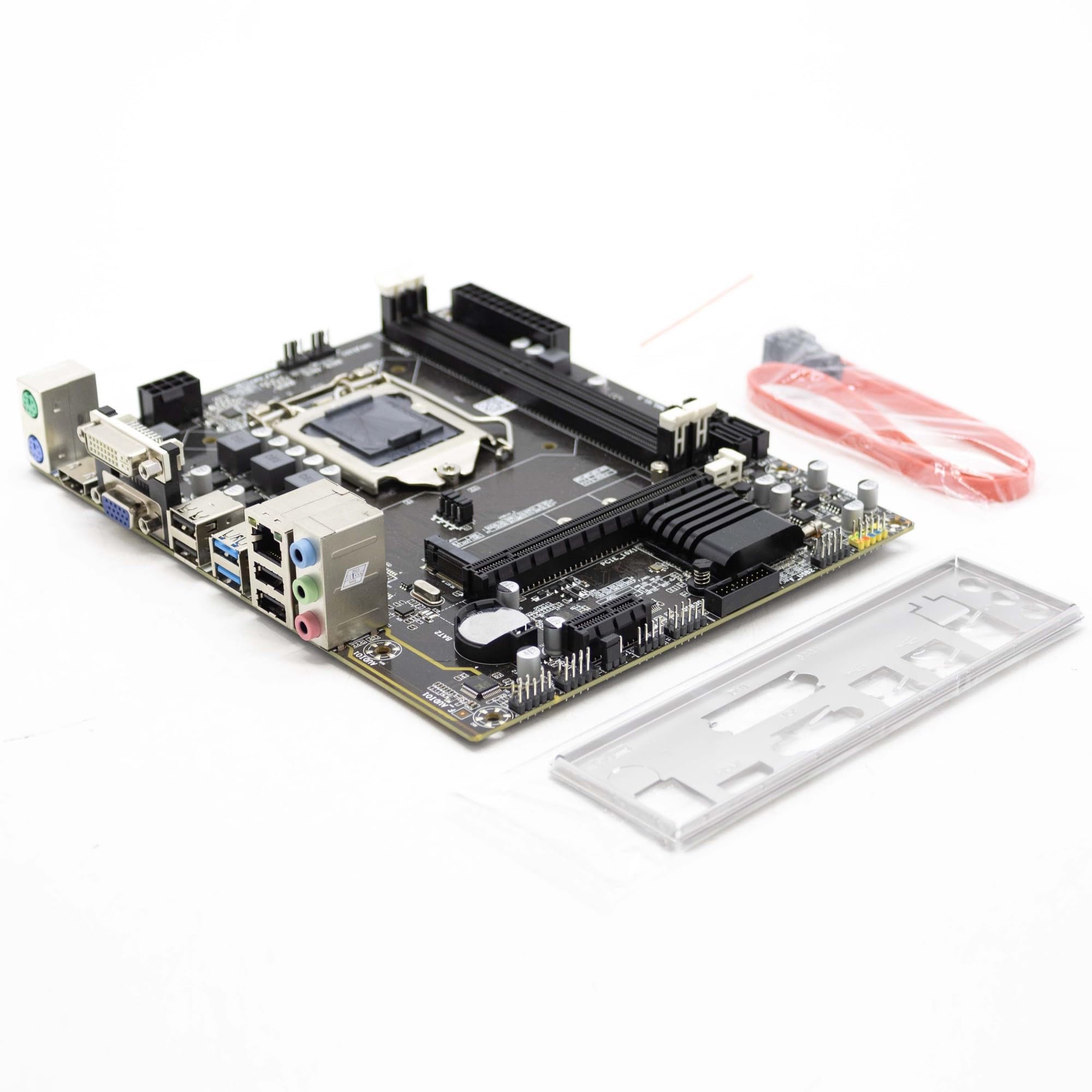 Simpletek - Scheda Madre Micro - ATX LGA 1150 B85 DDR3 M2 SATA PCIe NVMe Compatibili con Processori di 4° Gen | Slot HDMI DVI-I