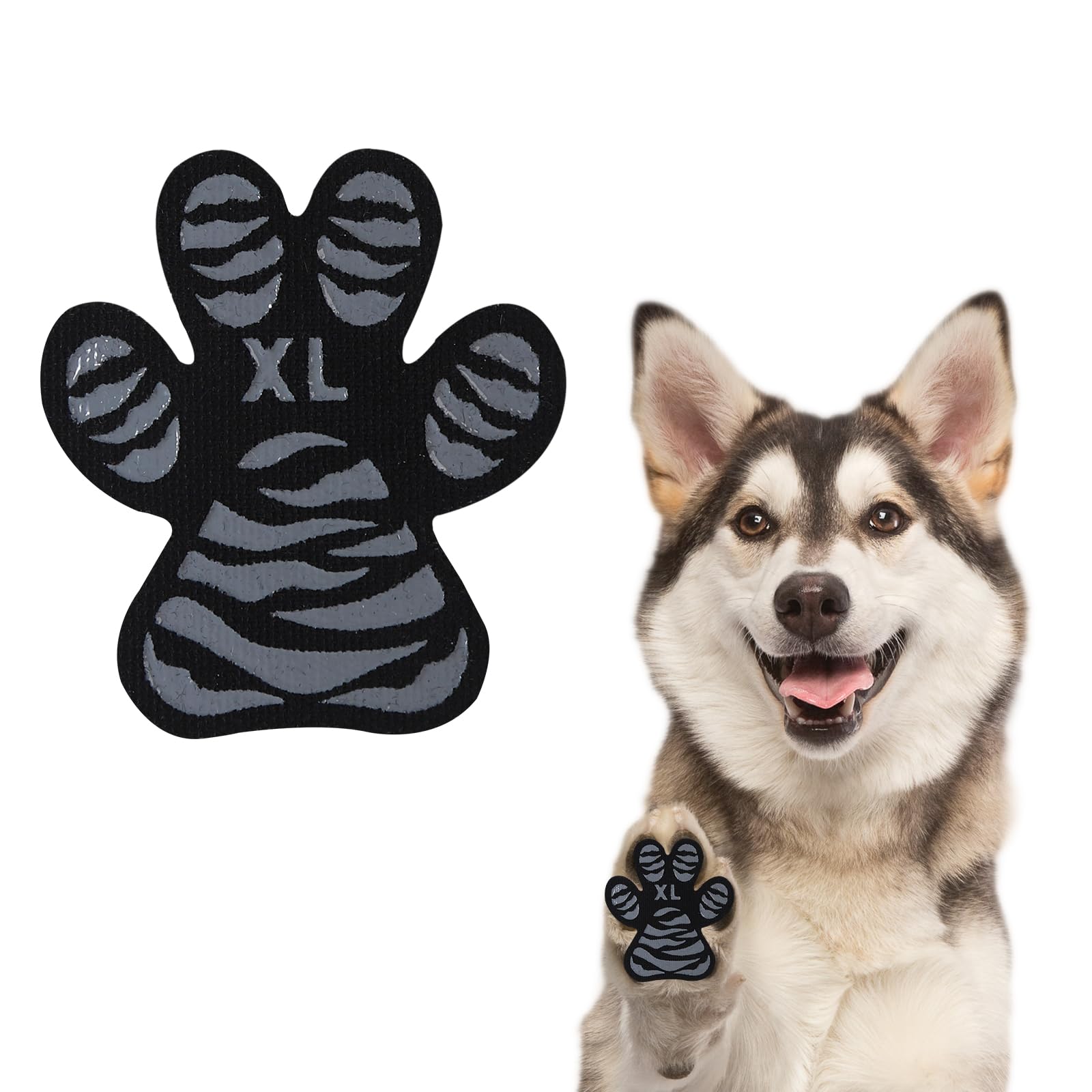 Anti Slip Dog Paw Protector Pads Self-Adhesive Traction Stickers for Senior Pets Disposable Paw Gripson Slippery Hardwood Floor or Hot Pavement (Black