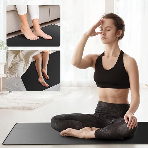 Tapete de yoga para terapia de pies, tapete de pie para cama individualmatrimonial, 35.4 x 23.6 pulgadas, almohadilla de conexión a tierra para