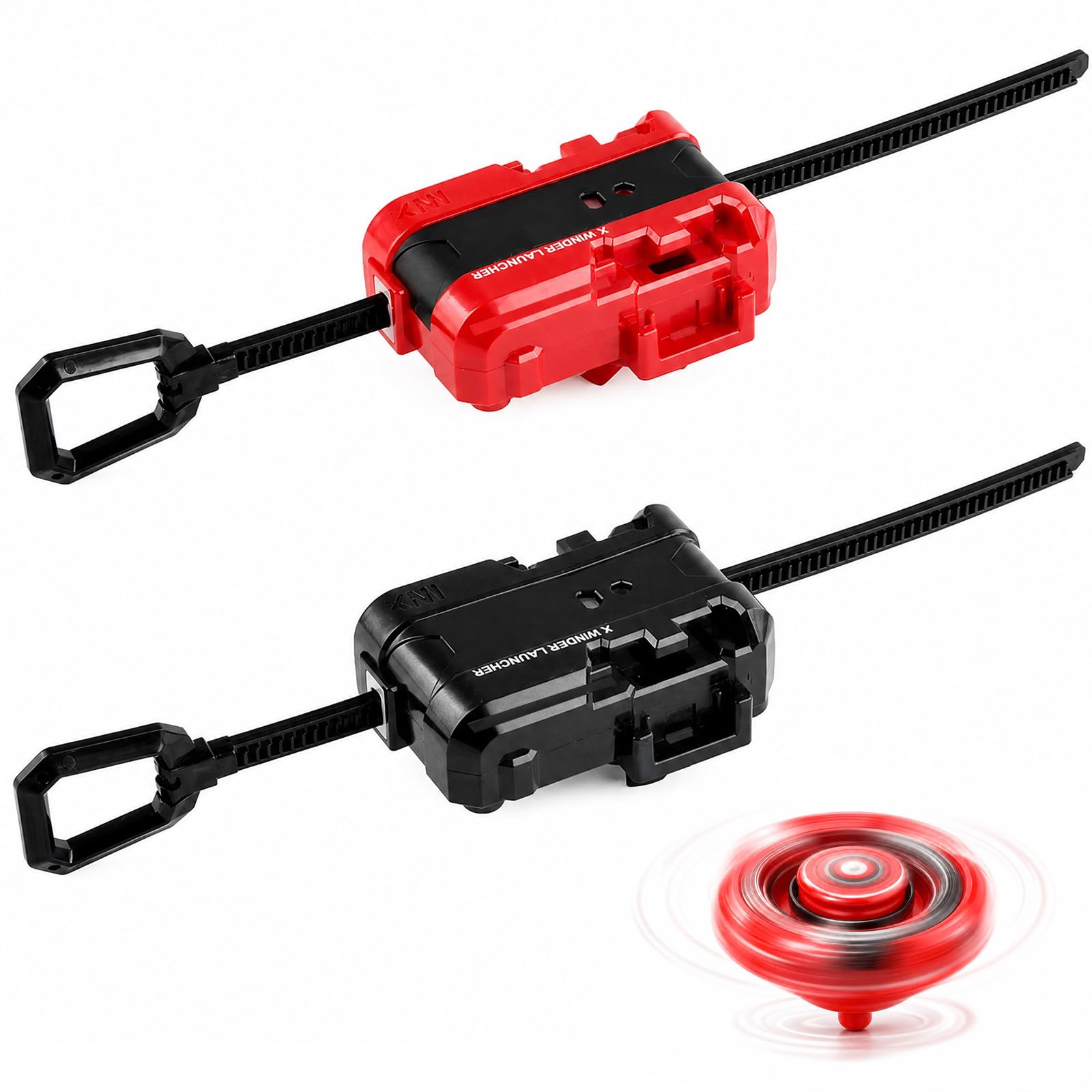 JeyFefv 2 PCS Winder Launcher Set, Black and Red, Right Spinning X Series