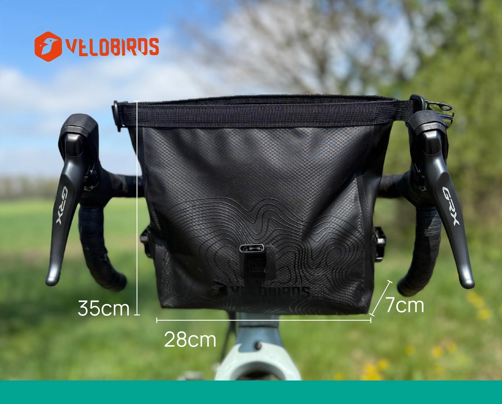 velobirds lenkertasche VELObirds® FRONT LIGHTS Color:Elevated II VW Caddy Camping Box: