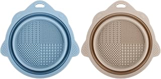 Tazón limpiador de brochas de maquillaje, 2 p...