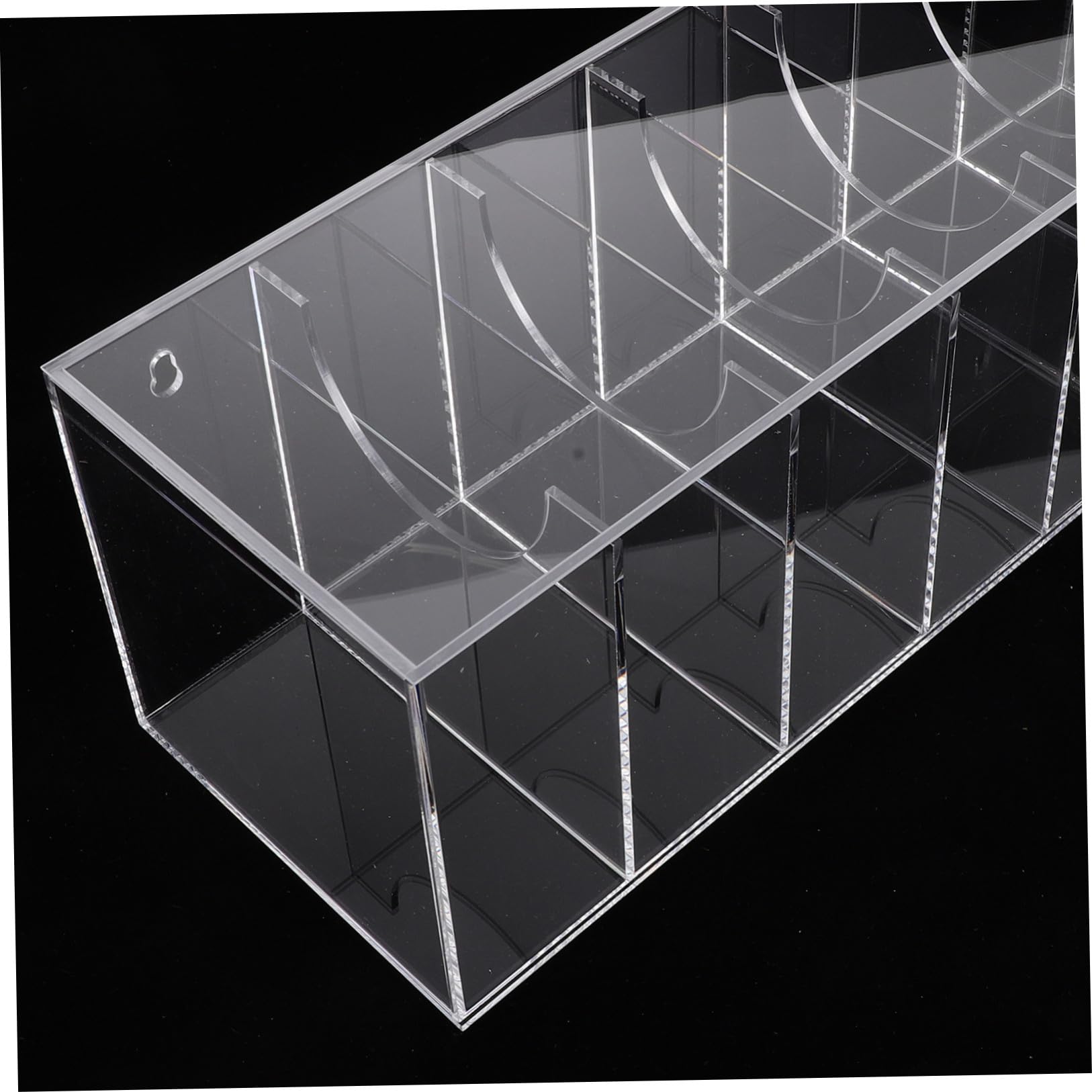 PRETYZOOM Scatola Organizer per Cinture in Acrilico Trasparente con 7 | Coperchio Removibile, Protezione Dalla Polvere, Design Espositivo, per Armadio e Vetrine