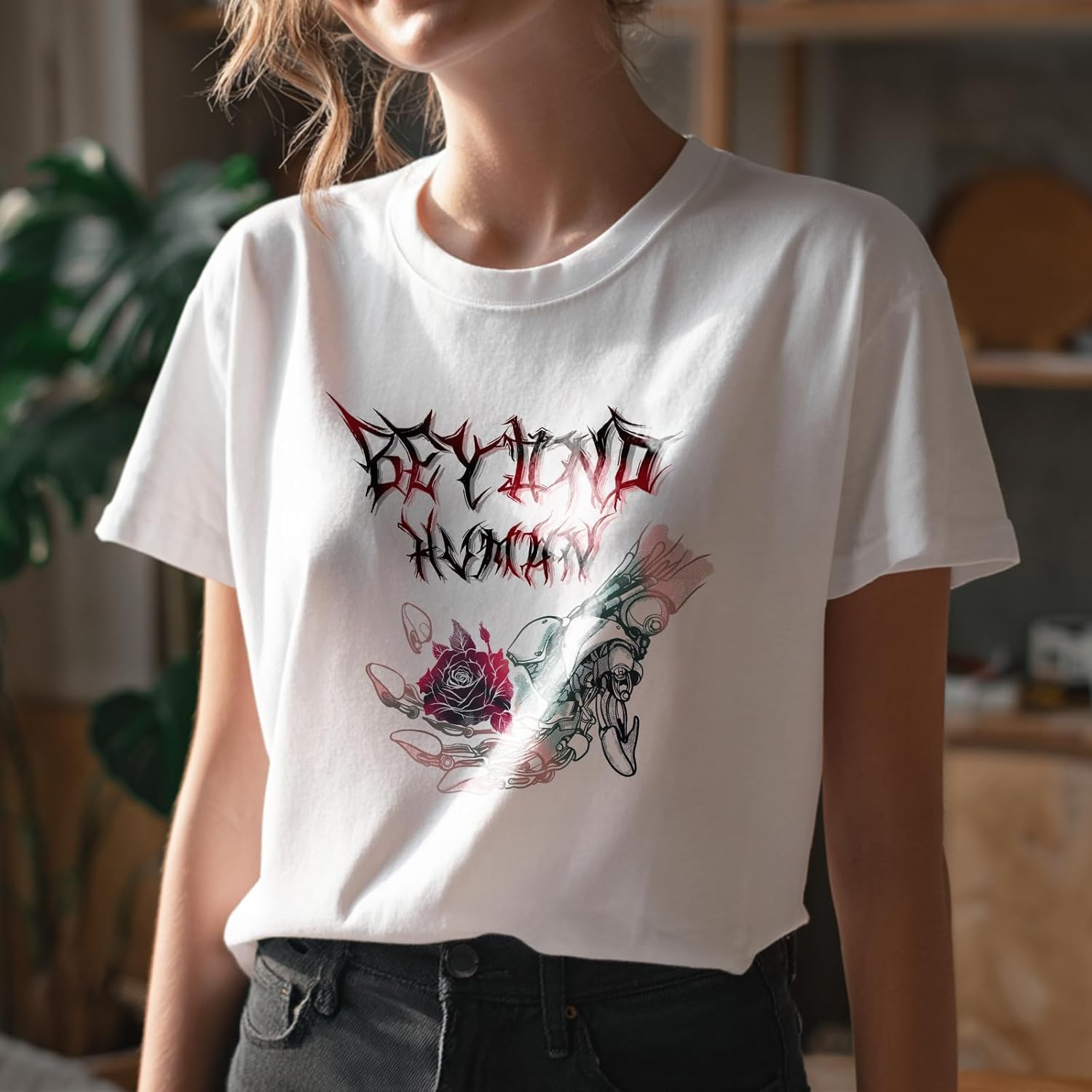 Pretty Shirts for Women Solid 100% Cotton Short Sleeve Crewneck 2026 Spring Lightweight Comfy Daily Blouses - Image 2