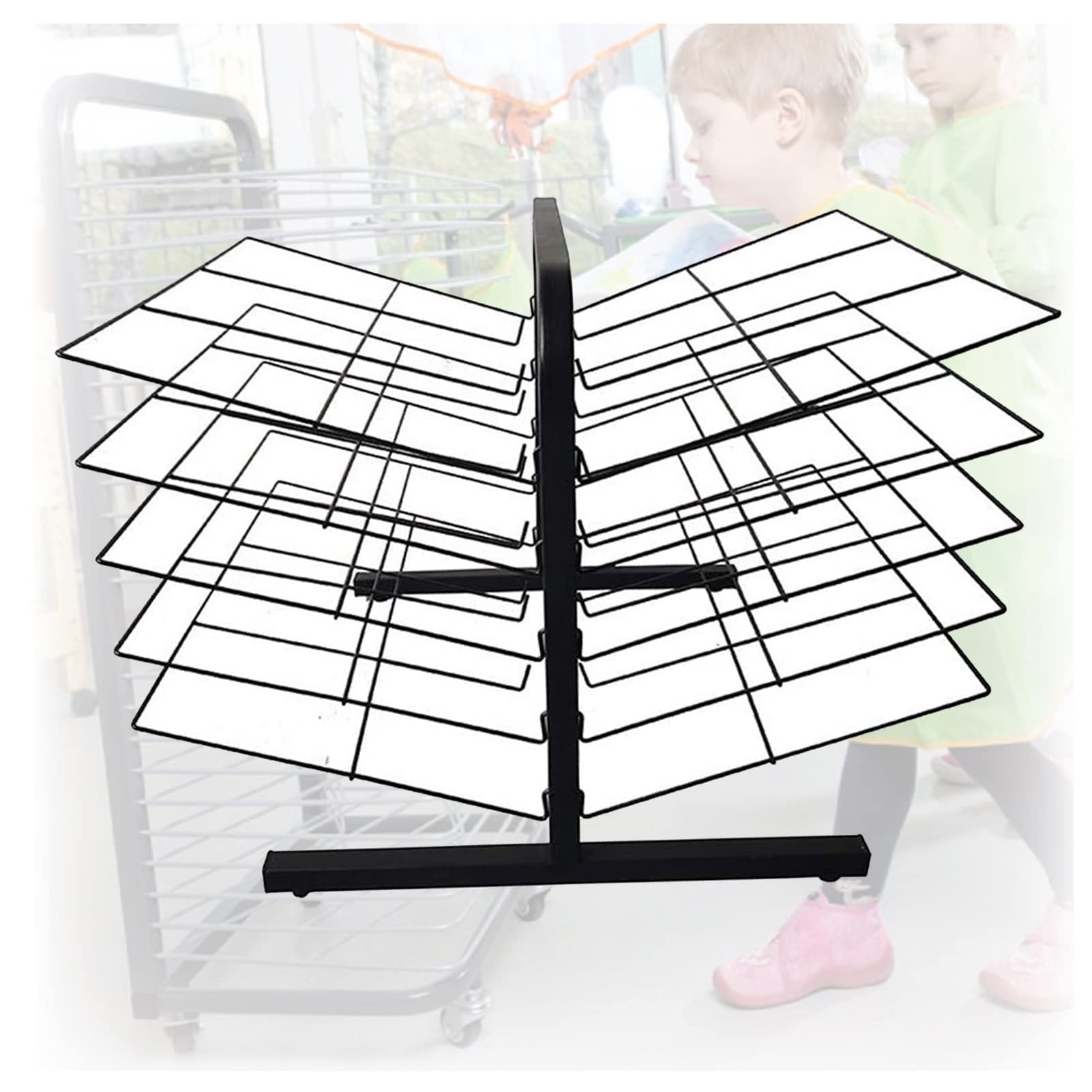 Aioneer 10-layer Drying Rack, Desktop Drying Rack Art Studio, Educational Product Drying Rack, Space-saving Shelf Double-sided Storage