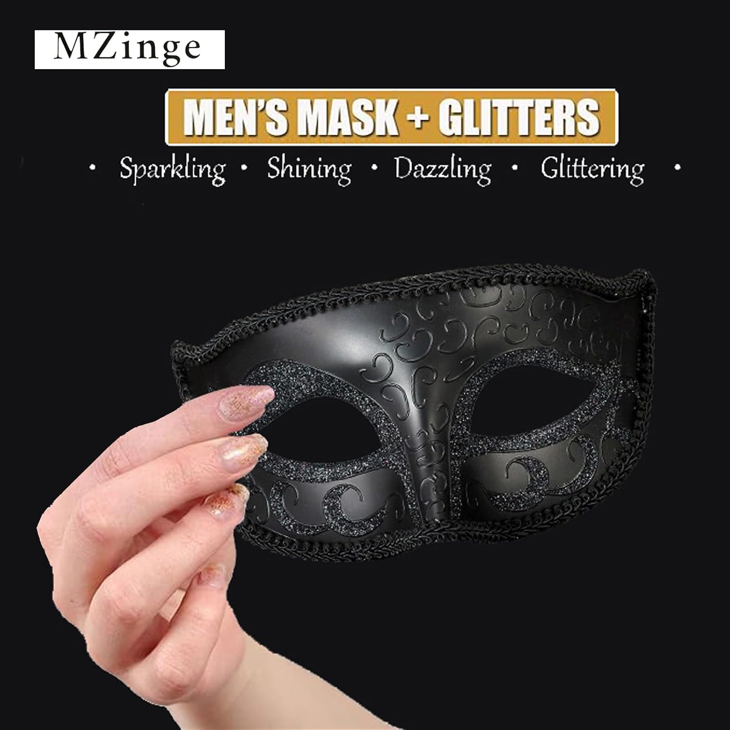 New Masquerade Mask for Men Women, Venetian Mens Masquerade Mask for Halloween Party Mardi Gras Mascarade Ball - Image 4