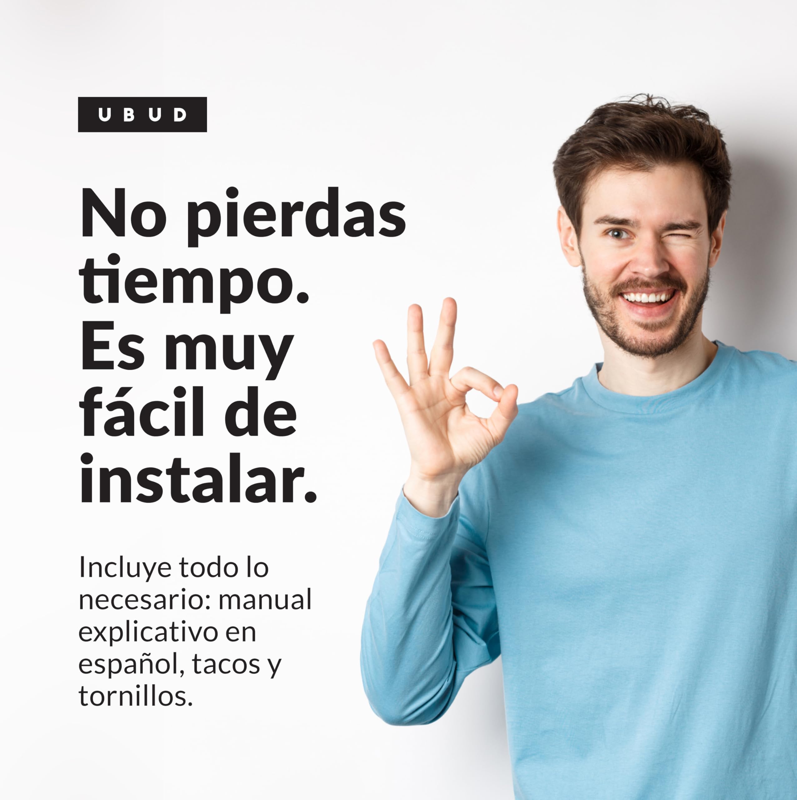 UBUD Lámpara Led Aplique Led para Espejo o Pared de Baño - 760lm - Medidas 300 x 110 x 40 mm - Protección IP44 - Luz Blanca 6000K - Color Cromado. (Ideal y Perfecto para Maquillar o Afeitar) (30 CM)