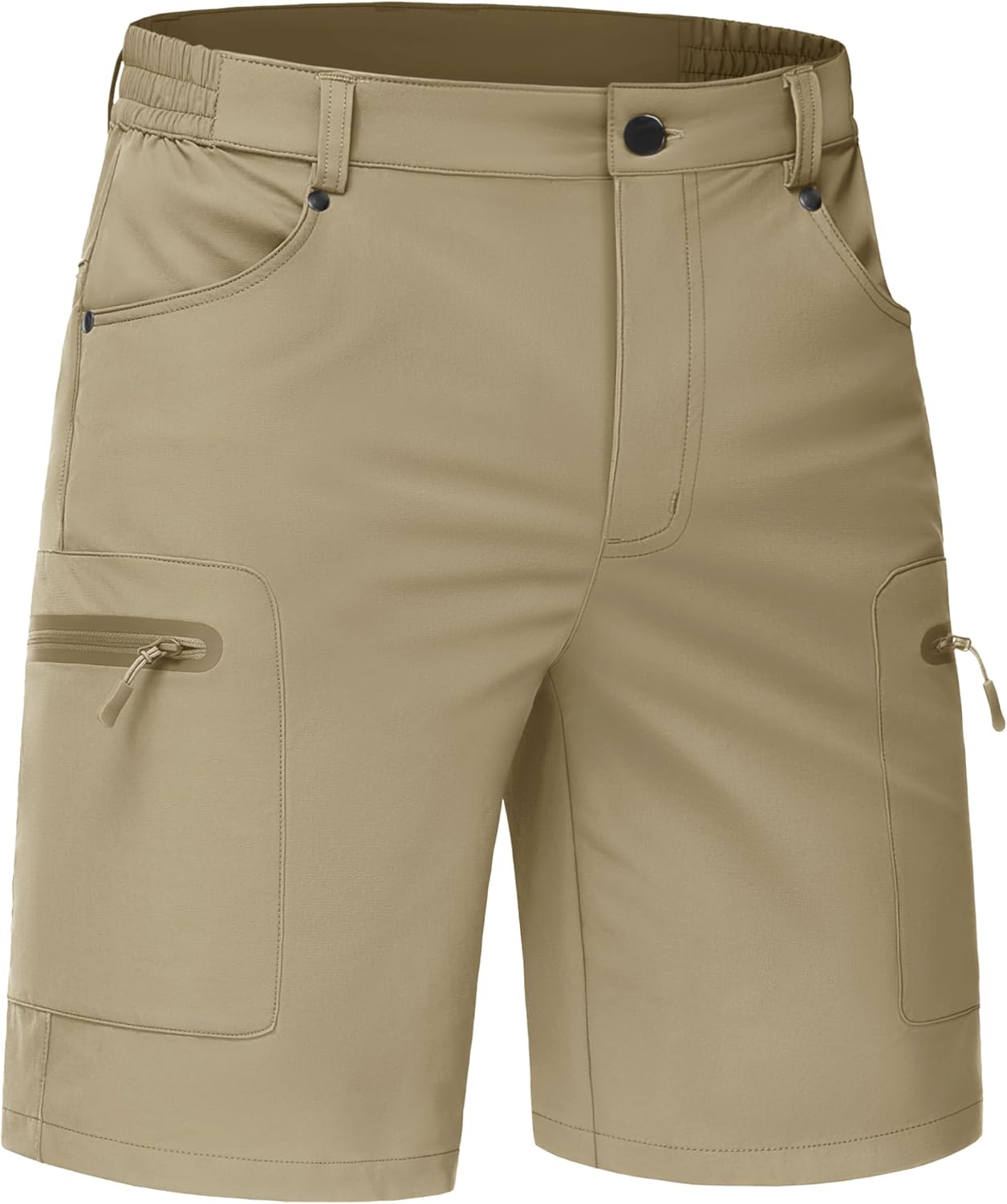 TACVASEN Men's Hiking Cargo Shorts 10" Quick Dry Lightweight Casual Summer Outdoor Golf Shorts with 5 Zipper Pockets