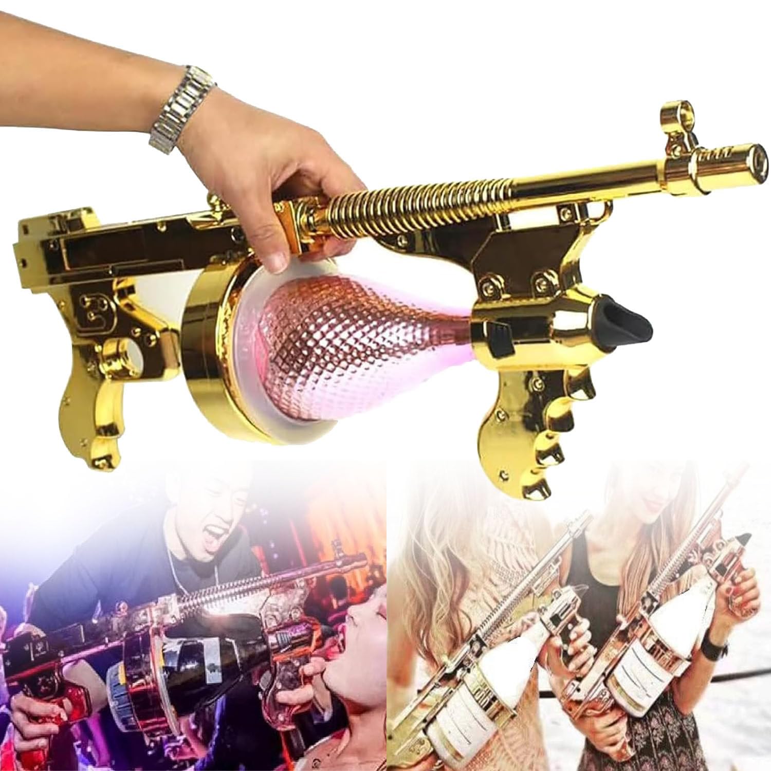 KJZQXYX Champagne Spray Gun, 750ML-1.5L Champagne Bottle Ejector Wine Stopper,Beer And Drink Gun Shooter,For Wedding, Party Night
