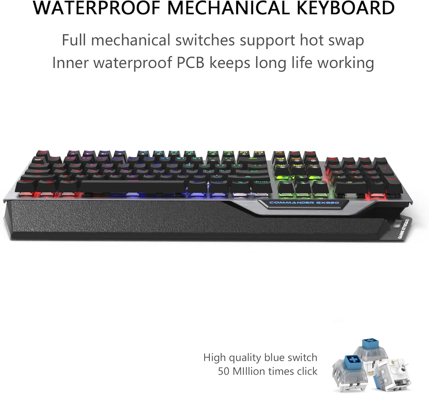 Prоmо Dіѕсоunt Uр Tо 70% оƒƒ AIKUN Full Mechanical RGB Gaming Keyboard-Gorgeous Gift Box,Full Size,Blue Switches with Excellent Touch,Waterproof,2 USB Passthrough,DIY Replaceable Macro Key,RGB LED Backlit,Brushed Aluminum Finish