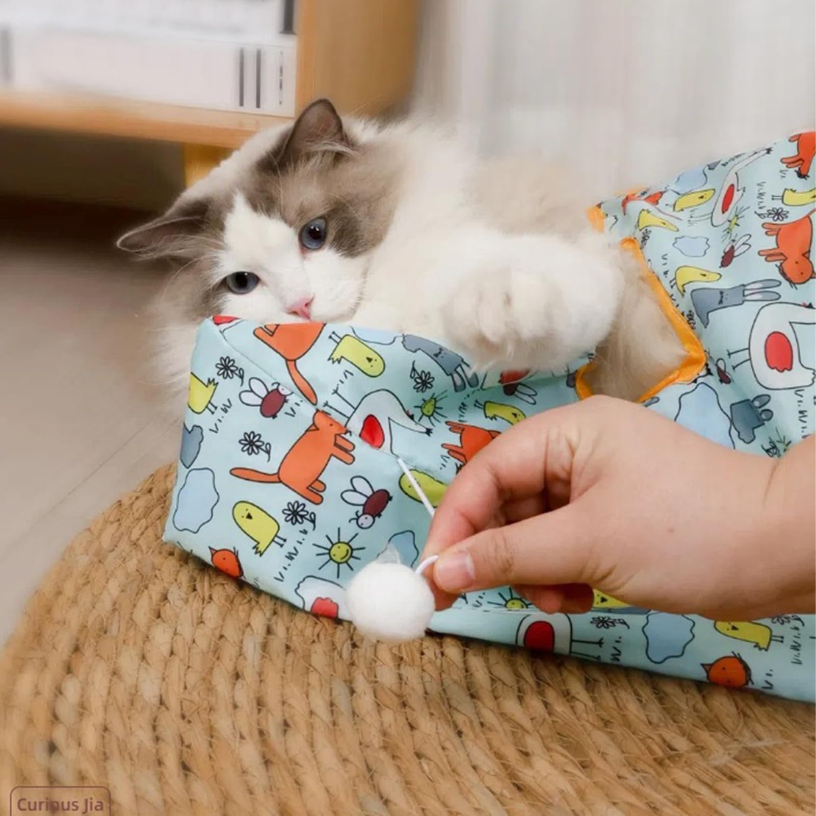 Amazon.co.jp: ネコ用遊びトンネル - サック型カシャカシャ音付き